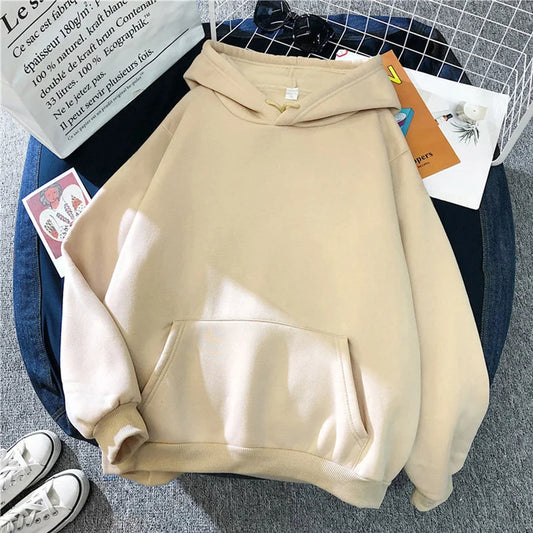 Oversized Fleece Hoodie Dam & Herr 2026 – Casual Pullover Sweatshirt Streetwear, 11 Färger