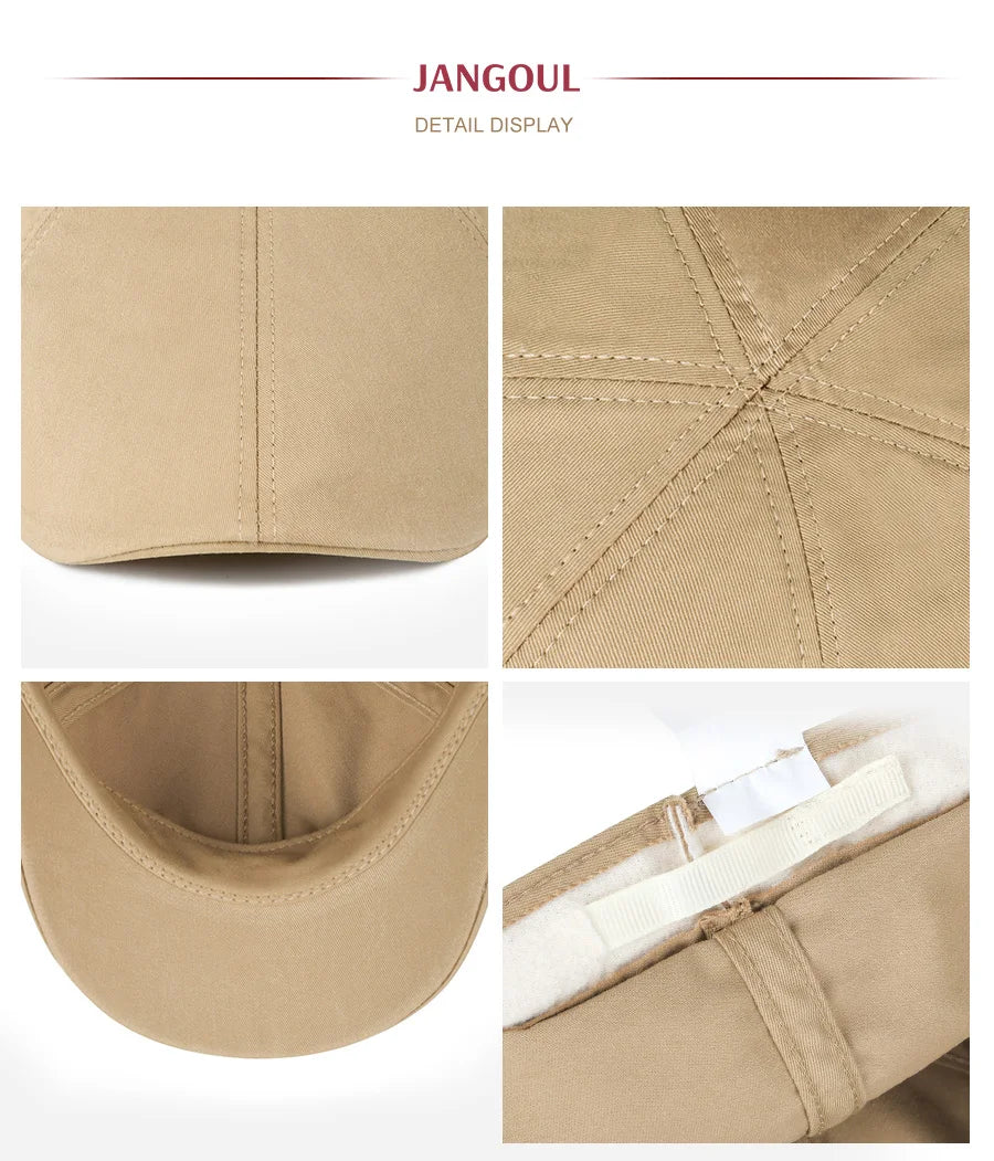 JANGOUL Toddler Boy 100% Cotton Ivy Infant Newsboy Cap Kids Vintage Child Flat Hat Outdoor Spring Summer Beret Hat 646