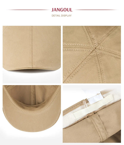 JANGOUL Toddler Boy 100% Cotton Ivy Infant Newsboy Cap Kids Vintage Child Flat Hat Outdoor Spring Summer Beret Hat 646