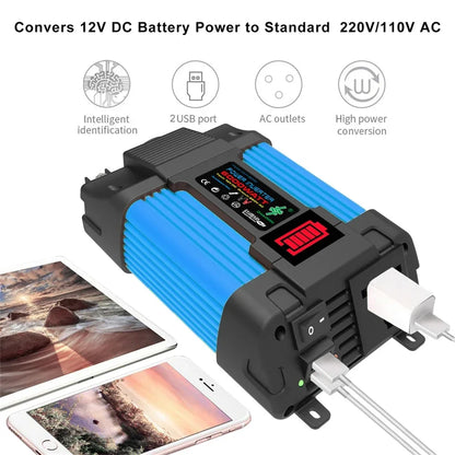 Komplett Solkraftsystem 4000W/6000W – 20W Monokristallin Solpanel + Modifierad Sinusvåg Inverter 110V/220V + 30A PWM-regulator 12V/24V