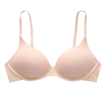 Solid Color Adjustable Push Up Bra Anti-sagging Shockproof Seamless Underwear Lingerie Wireless Deep V Bra Women