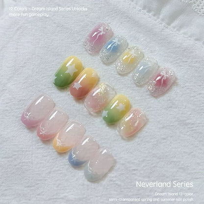 MAINEL 1-12Pcs Fashion Nude Shiny Soak Off UV Gel Nail Gel Polish Cosmetics Nail Art Nails Gel Polish Tips Nail Varnish