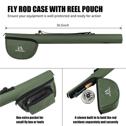 Maximumcatch 3-8WT Fly Fishing Rod And Reel Combo Set 8'6''/9' Medium-fast Fly Rod Pre-spooled Fly Reel & Line &Triangle Tube