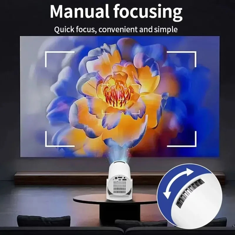 New SmartProjector Mini HY300 8K Android 11 Dual Wifi6 290ANSI Allwinner H726 BT5.4 1080P 1280*720P Home Cinema Outdoor Projetor