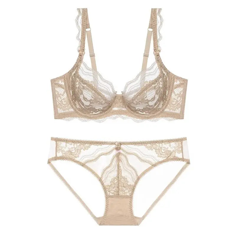Dam Spets Lingerie Set Viktoriansk Stil – Push-up Mjuk Stålring Samlande Andningsbar, 5 Färger S–3XL