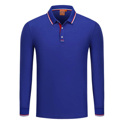 Långärmad Polo-shirt med Eget Tryck eller Logotyp – Unisex S–4XL (Asian)