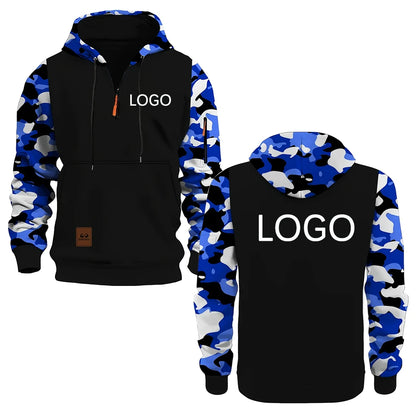 Hoodie Eget Tryck & Brodyr – Kamouflage Dragkedja | Reklamkläder & Profilprodukter