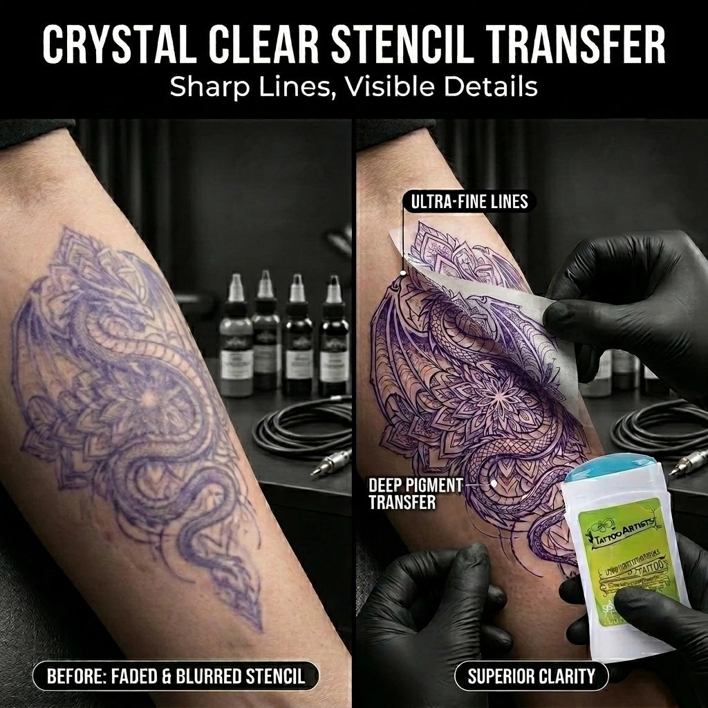 Tattoo Transfer Cream Gel Soap with A4 Size Tattoo Transfer Paper Tattoo Stencil Paper Set for Tattoo Machine Accessories