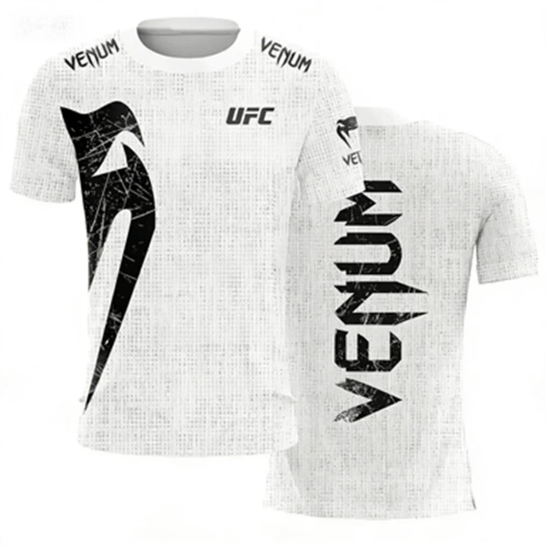 Men's T-shirt Fashion Quick Drying Casual Breathable O-neck Short Sleeve Tops Hot Summer Selling UFC Boxing Fighting Competition
