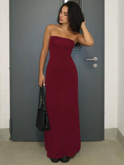Hugcitar Axelbandsför Bodycon Maxiklänning – Långärmad, Sexig, Fest & Bal, XS–L