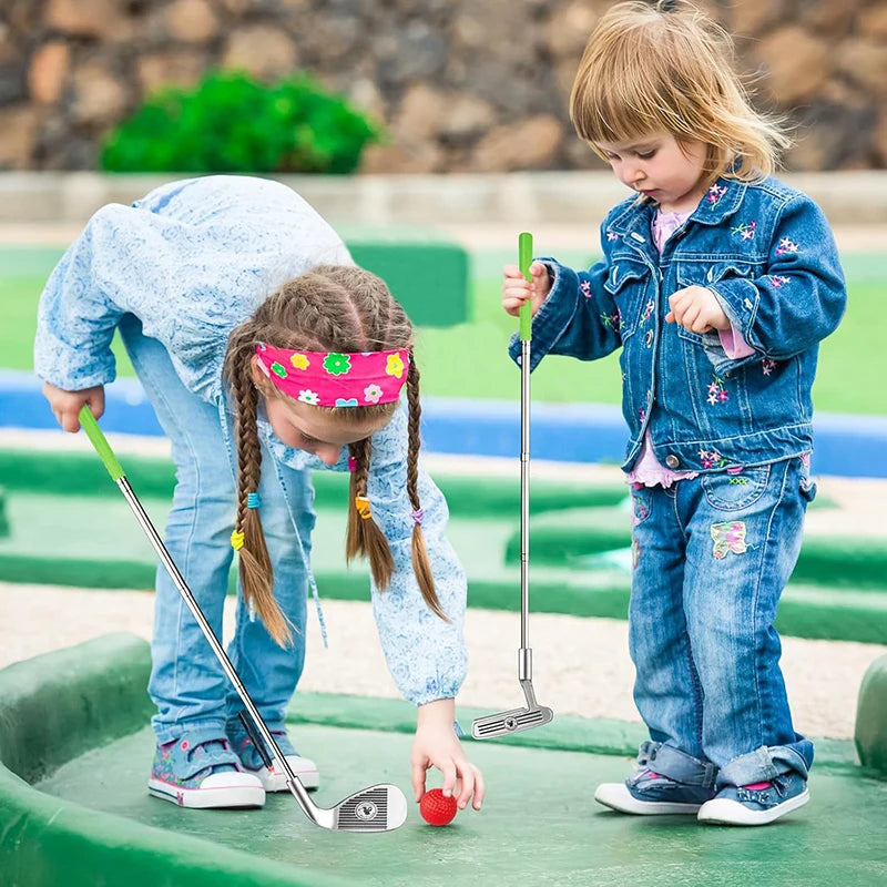 Children's Golf Club Toy Set For Kids Indoor Outdoor Sports Competition Interactive Retractable Golf Club Set New Year Gifts