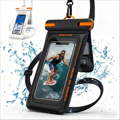 Vattentätt Mobilfodral med Flytfunktion – IPX8 30m, Transparent PVC, Passar upp till 7", iPhone & Samsung