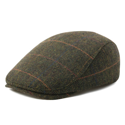 FEINION Men's Herringbone Flat Ivy Newsboy Hat Wool Blend Gatsby Cabbie Cap Winter Outdoor Hunting Cap