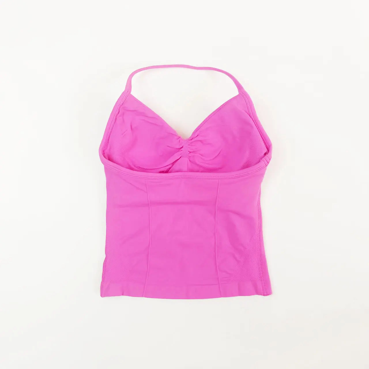 NCLAGEN Seamless Longline Strappy Top Sports Yoga Vest Women Fitness Tank Top Gym Beautiful Open Back Bra Running Workout Halter