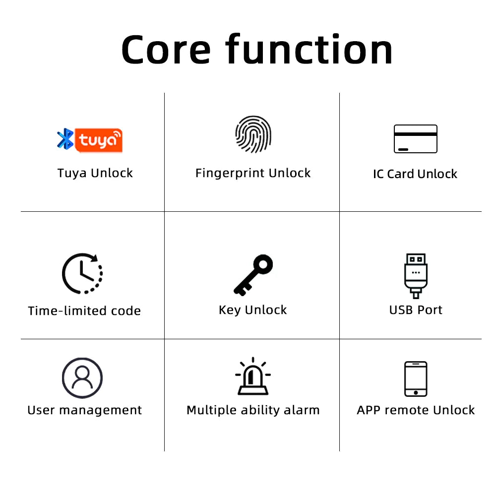 RAYKUBE M5 Tuya BLE Smart Fingerprint Door Lock Electronic Lock with Password/Key/Card/Tuya APP Unlock Free Delivery From Spain