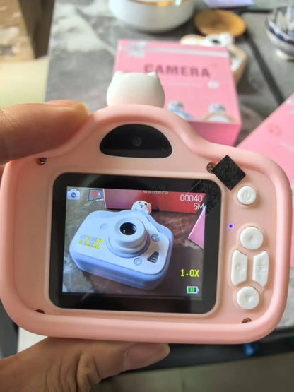 Super Cute Children Camera Kids Educational Toy Children Baby Birthday Digital Camera 1080P Video Camera With Free Gift For Girl
