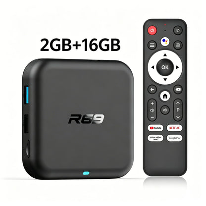 MORTAL Latest Smart TV Box R69-1 Android 14 RK3518 2GB 16GB Support 4K Decode Wireless BT5.0 Wifi6 Media Player