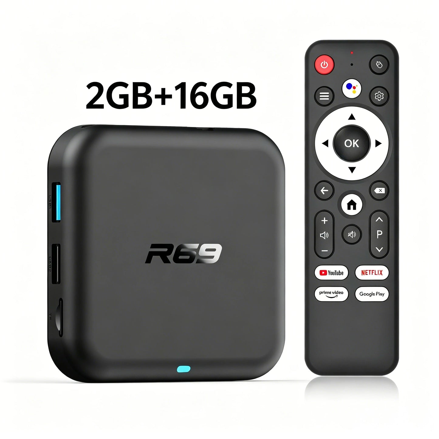 MORTAL Latest Smart TV Box R69-1 Android 14 RK3518 2GB 16GB Support 4K Decode Wireless BT5.0 Wifi6 Media Player