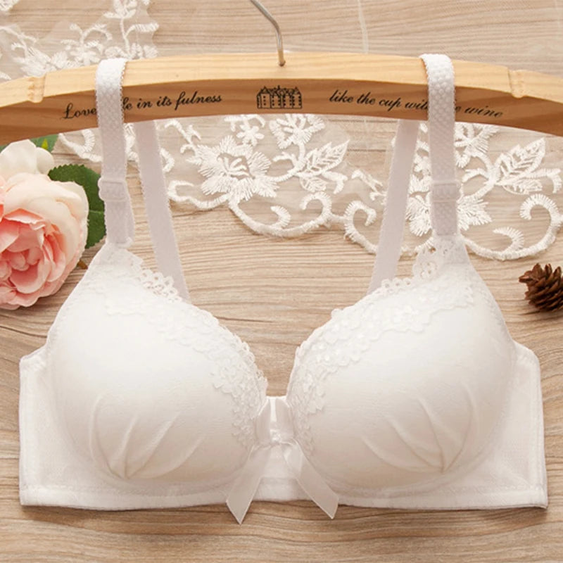 Girl Sweet Style Beautiful Wireless Bra Soft Breathable Small Breasts Bralette Comfortable Lingerie
