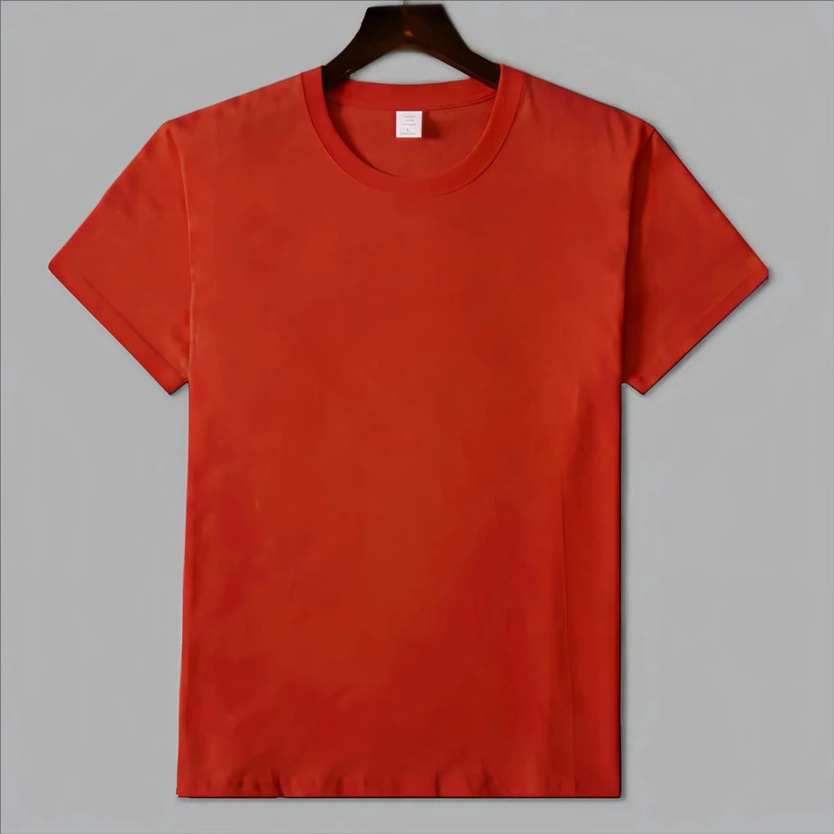 MRMT 2026 Brand New Man's 220g Pure Cotton T Shirt Men Man Solid Color Short Sleeved Combed Cotton Round Neck Thickening