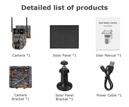 LS VISION 12MP 20X Optical Zoom 4G/ WiFi Solar Camera Outdoor Camouflage PTZ Cameras Surveillance CCTV Solar Hunting Camera Ubox