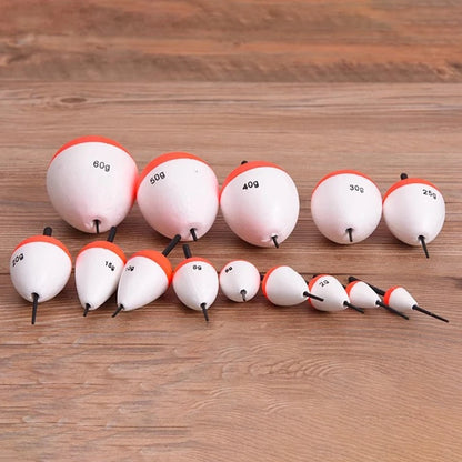 5pcs Foam Fishing Floats EVA Fish Floats Bait Fishing Buoys 2g/3g/5g/10g/15g/ 20g/35g/40g/60g Buoy Flotador Fishing Accessories