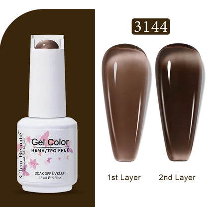 Clou Beaute Transparent French Gel Polish Translucent Nude Pink Red Jelly Glass Milky White Varnish Rainbow Color Nail Art