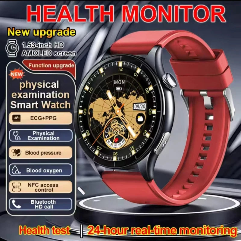 Sapphire Smartklocka 2026 – NFC, ECG+PPG, Blodsyre, Urinsyra, Blodtryck, 1,56" AMOLED, iPhone & Android