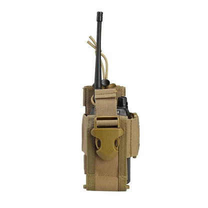 Justerbar radioficka med MOLLE-fäste för walkie-talkie