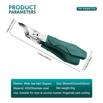 New Pointed-Nose, Beveled, Original Large-Opening Nail Clippers, Pointed-Nose Nail Cutters, Nail Trimmers, Household Pedicure Kn
