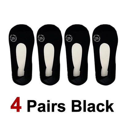 1/4/10 Pairs Women Breathable Mesh Invisible Socks Spring Summer Thin Soft Comfortable Silicone Anti Slip Cotton Casual Socks