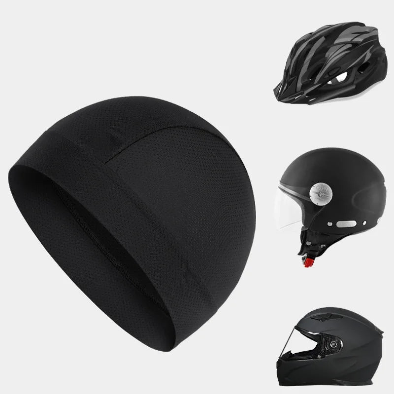 Men Women Quick Dry Breathable Mesh Skull Beanie Cap Sweat Absorbent Sports Cap Under Helmet Liner Moisture Wicking Cycling Hat