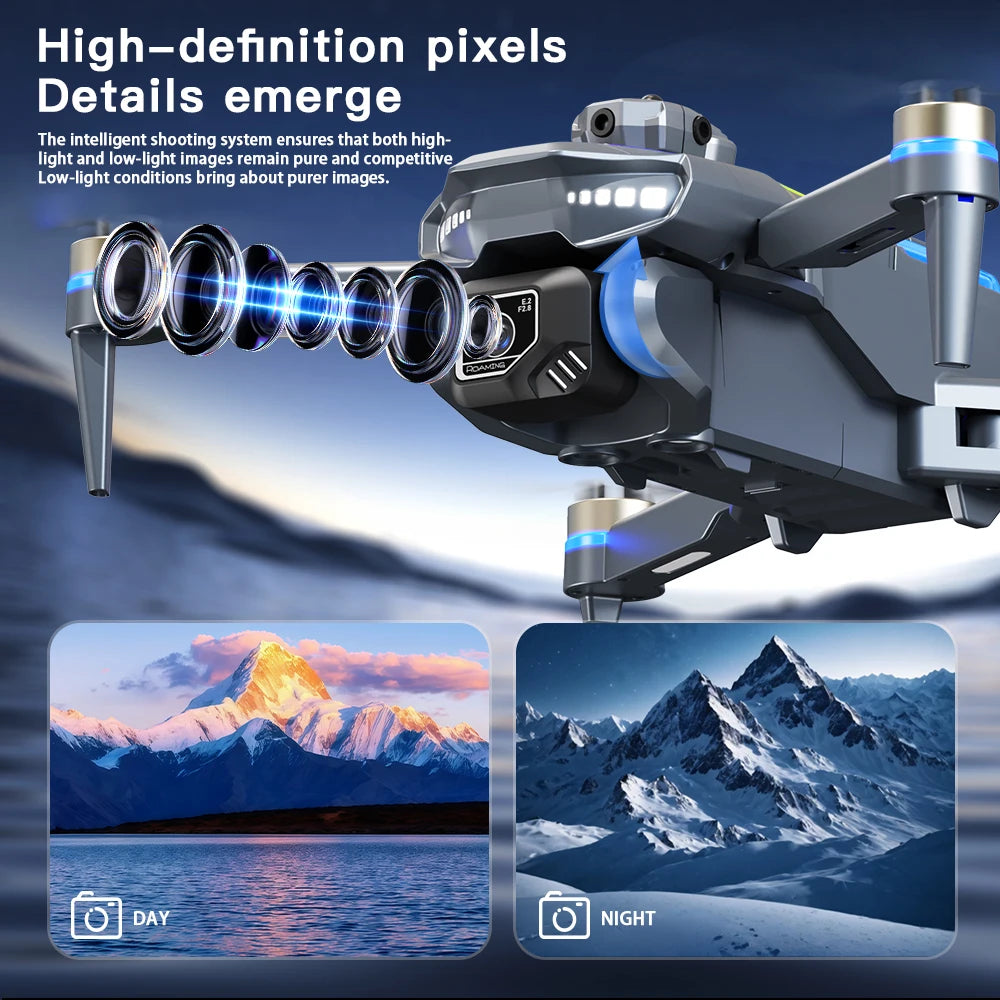 AE19 Drone, High-Definition Dual Camera, 8K Professional Obstacle Avoidance, Folding Quadcopter Toy, Remote-Controlled Aircraft