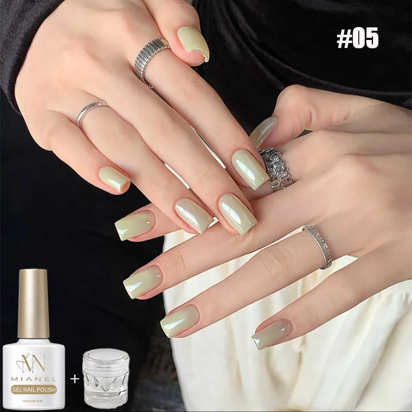 MAINEL 1-12Pcs Fashion Nude Shiny Soak Off UV Gel Nail Gel Polish Cosmetics Nail Art Nails Gel Polish Tips Nail Varnish