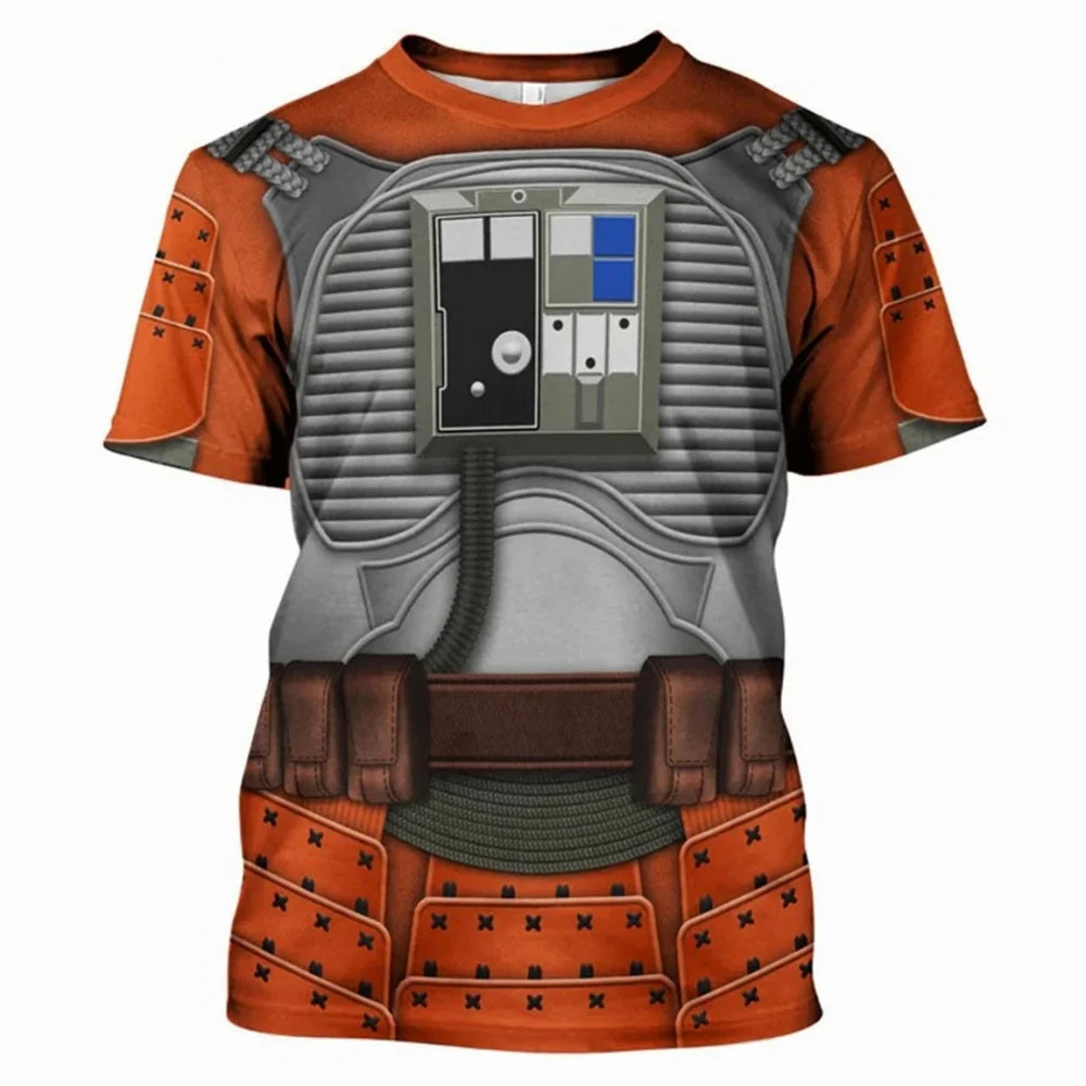 Fashion Men's T-Shirts Darth Vader Cosplay Summer 3D Printed Short Sleeve Street Casual Comfortable Quick-Drying Men's Clothing