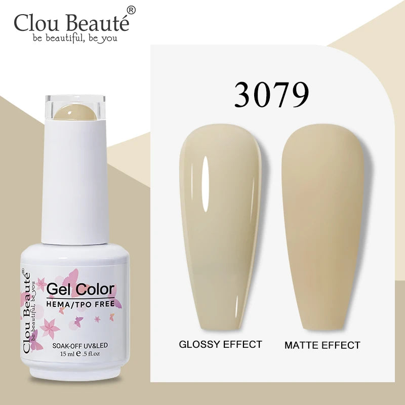Clou Beaute Semi-transparent Jelly Color UV Gel Manicure Gel Nail Nail Supplies For Professionals Semi-permanent Varnish 15ml