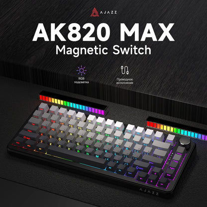 AJAZZ AK820 MAX gamingtangentbord med magnetiska brytare, USB-C och RGB
