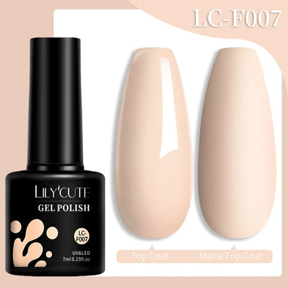 LILYCUTE 129 Colors 7ML Nail Gel Polish Nail Supplies Vernis Semi Permanent Nail Art Manicure Soak Off LED UV Gel Nail Varnishes