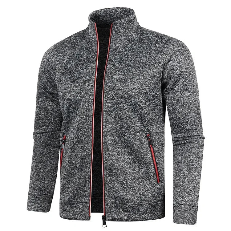 Herrhoodie med Dragkedja – Sportig Cardiganjacka för Höst & Vardag, S–3XL