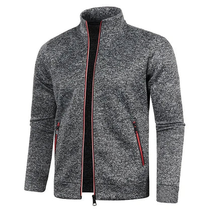 Herrhoodie med Dragkedja – Sportig Cardiganjacka för Höst & Vardag, S–3XL