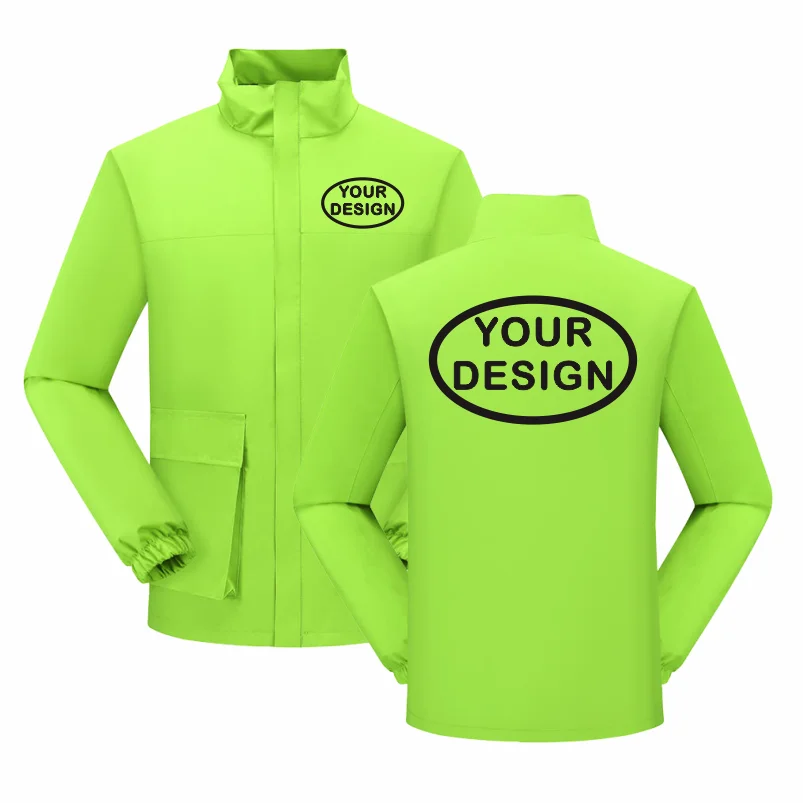 Autumn Men's Stand Up Collar Jacket Custom LOGO Printing Embroidery Company Brand Outdoor Waterproof And Windproof Thin Version