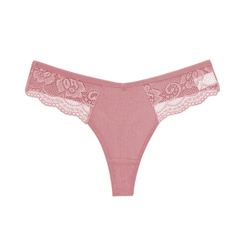 4PCS Cotton G-string Women Lingerie Sexy Lace Panties Thongs Femme Underwear Sexy Pantys Underpant Lingerie Lace Intimates S-XL