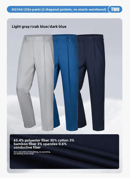 Men's Work Pants for Electricians, Auto Repair, Reflective Strips, Construction Site Trousers, Loose Labor Protection Pants Over