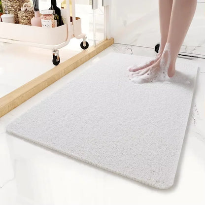1pcs Shower Mat Bathtub Mat,24x16 inch, Non-Slip Bath Mat with Drain, Quick Drying PVC Loofah Bathmat for Tub Shower,Bathroom