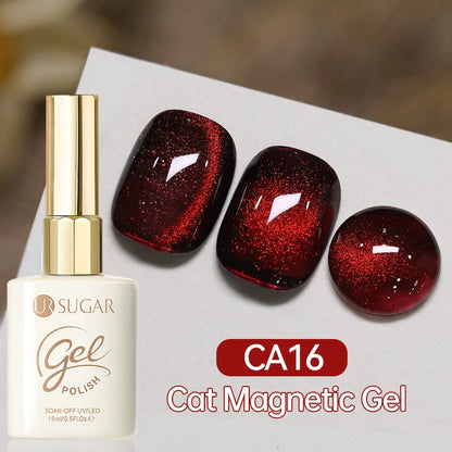 UR SUGAR 15ml Cat Magnetic Gel Nail Polish 30 Colors Semi Permanent Magnetic Gel UV/LED Soak Off Painting Vanrish Design