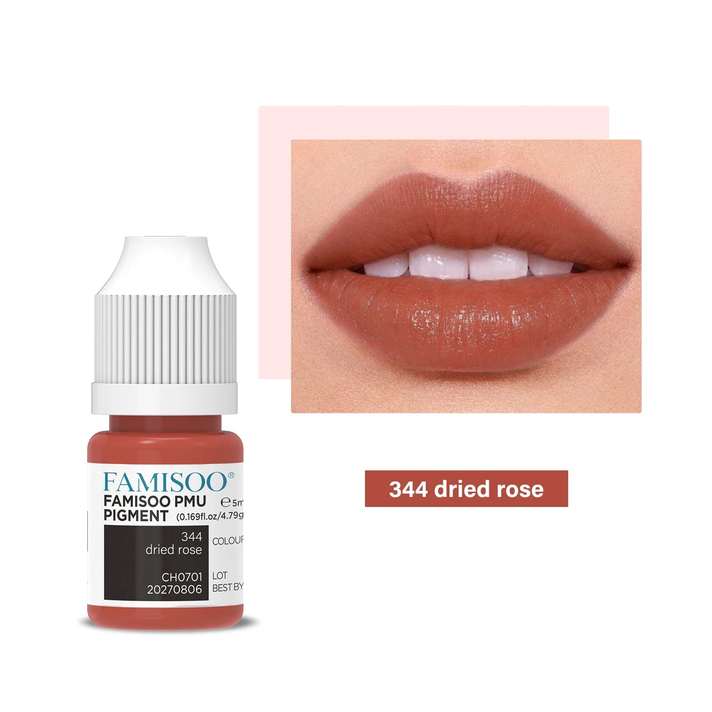 FAMISOO 5ML Permanent Makeup Pigment Tattoo Lips Tattoo Inks Eyebrows Eyeliners Pigments Microblading Pigment Tattoo Pigments