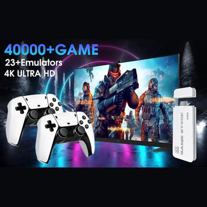 M15 4K TV Game Stick Retro Spelkonsol – 64GB/128GB 20 000–40 000 Spel 23 Emulatorer Trådlösa Handkontroller HDMI