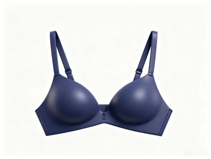 Ice Silk Seamless Wireless Bra Women Push Up Comfort Underwear 3/4 Cup Deep V Neck Daily Lingerie Bralette Plus Size