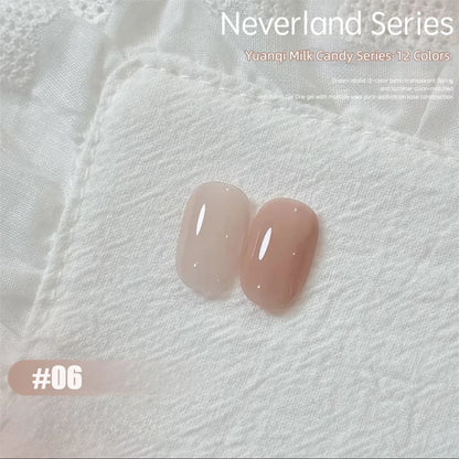 MAINEL 1-12Pcs Fashion Nude Shiny Soak Off UV Gel Nail Gel Polish Cosmetics Nail Art Nails Gel Polish Tips Nail Varnish