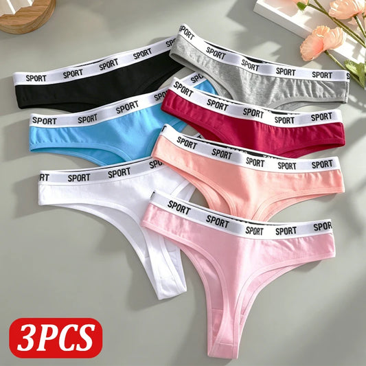3-pack bomullsstringtrosor för dam – S–1XL